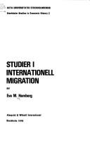 Cover of: Studier i internationell migration