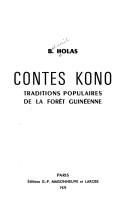 Cover of: Contes kono: traditions populaires de la forêt guinéenne