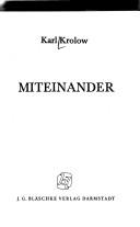 Cover of: Miteinander: [eine Anthologie