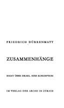 Cover of: Zusammenhänge by Friedrich Dürrenmatt