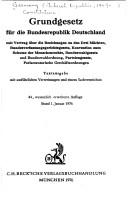 Cover of: Grundgesetz für die Bundesrepublik Deutschland: mit Vertrag über d. Beziehungen zu d. Drei Mächten, Bundesverfassungsgerichtsgesetz ... , Textausg.