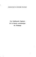 Cover of: Les fondements logiques de la théorie néoclassique de l'échange by Jacques Fradin, Jacques Fradin