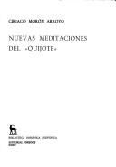 Cover of: Nuevas meditaciones del "Quijote" by Ciriaco Morón Arroyo