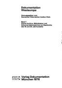 Pariser Archive, Bibliotheken und Dokumentationszentren zur Geschichte des 19. und 20. Jahrhunderts by Peter Claus Hartmann