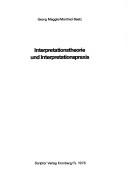 Cover of: Interpretationstheorie und Interpretationspraxis