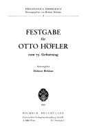 Cover of: Festgabe für Otto Höfler zum 75. Geburtstag