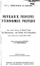 Nouveaux principes d'économie politique by Jean-Charles-Léonard Simonde Sismondi