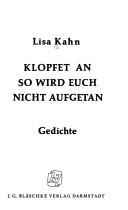 Cover of: Klopfet an so wird euch nicht aufgetan: Gedichte