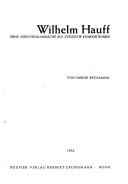 Cover of: Wilhelm Hauff by Beckmann, Sabine