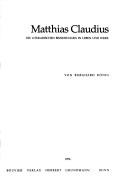 Matthias Claudius by Burghard König