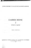 Cover of: Cahier Heine by [publié par] Michael Werner.