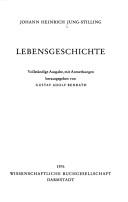 Cover of: Lebensgeschichte by Johann Heinrich Jung-Stilling