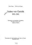 Cover of: Justiz und Judenverfolgung.