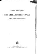 Cover of: Der literarische Sonntag: e. Beitr. zur Kritik d. bürgerl. Ideologie