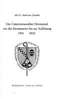 Die Cistercienserabtei Himmerod von der Renaissance bis zur Auflösung by Ambrosius Schneider
