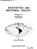 Cover of: Statistics and national policy