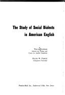 Cover of: The study of social dialects in American English by Walt Wolfram