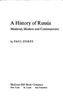 Cover of: A history of Russia: medieval, modern, and contemporary.