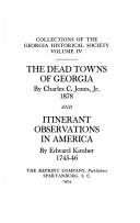 The dead towns of Georgia by Charles Colcock Jones Jr.