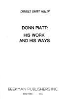 Cover of: Donn Piatt: his work and his ways.