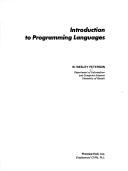 Cover of: Introduction to programming languages