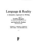 Cover of: Language & reality: a semantics approach to writing