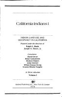 Cover of: Indian land use and occupancy in California. by Ralph Leon Beals