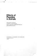 Cover of: Effects of fluorides in animals.