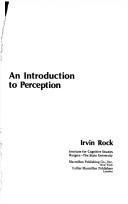 Cover of: An Introduction to perception