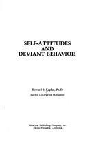 Cover of: Self-attitudes and deviant behaviour.