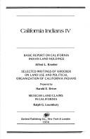 Cover of: Basic report on California Indian land holdings