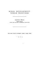 Rural development: world frontiers by Laurence Ilsley Hewes