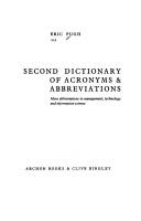 Cover of: Second dictionary of acronyms & abbreviations | Eric Pugh