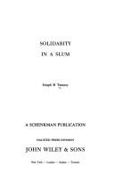 Cover of: Solidarity in a slum by Joseph B. Tamney