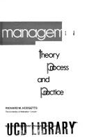 Cover of: Management by Richard M. Hodgetts
