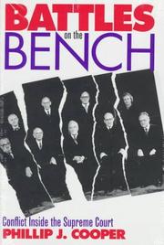 Cover of: Battles on the bench by Phillip J. Cooper