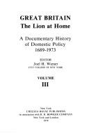 Cover of: Great Britain, the lion at home by Wiener, Joel H