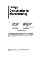 Cover of: Energy consumption in manufacturing