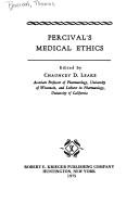 Cover of: Medical ethics.