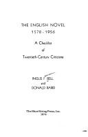 The English novel, 1578-1956 by Inglis Freeman Bell