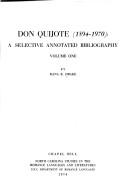 Cover of: Don Quijote (1894-1970): a selective annotated bibliography