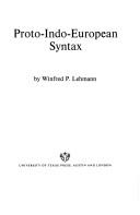 Cover of: Proto-Indo-European syntax