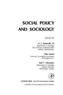 Cover of: Social policy and sociology
