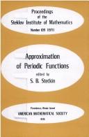 Cover of: Approximation of periodic functions.