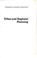 Cover of: Urban and regional planning