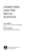 Cover of: Computers and the social sciences