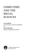 Cover of: Computers and the social sciences by Alan Brier