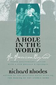 Cover of: A hole in the world: an American boyhood