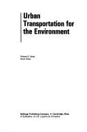 Cover of: Urban transportation for the environment