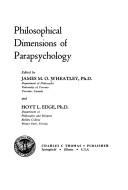 Cover of: Philosophical dimensions of parapsychology